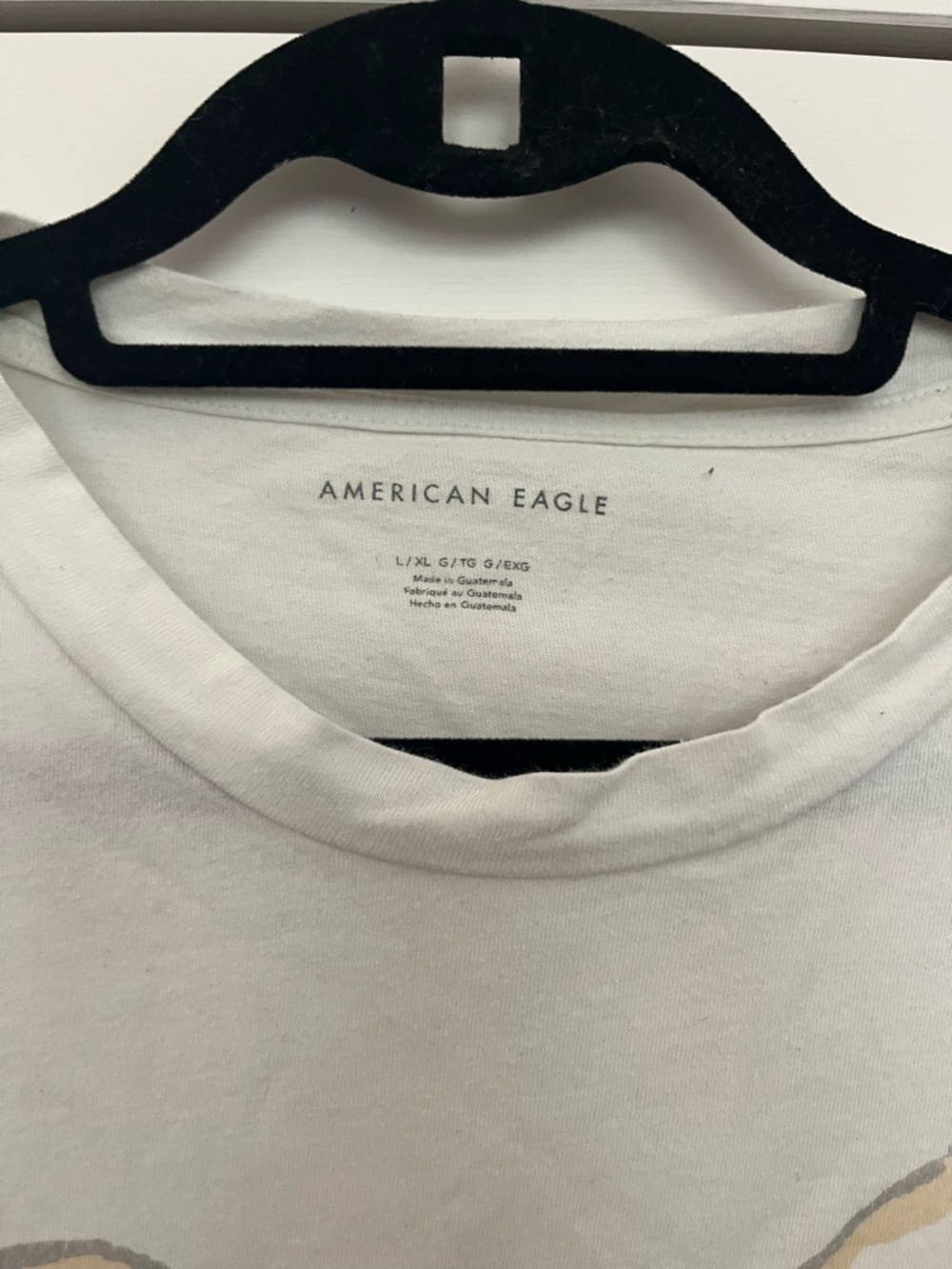 American Eagle White Graphic Crewneck Tee - Picture 2 of 3